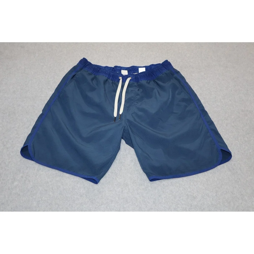 Fair Harbor Lined Swim Trunks Mens Medium Blue The Anchor Board Shorts Recycled